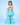 Girl wearing Blue Symphony muslin sharara kurta set with lace top and dupatta