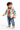 Cotton Flannel Jacket for Kids – Unisex with Sherpa Fur Lining & Patched Pockets in Multicolour Reindeer