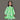 Cotton Flannel Plaid Dress for Girls – Layered Button Down with Snap Buttons in Light Green