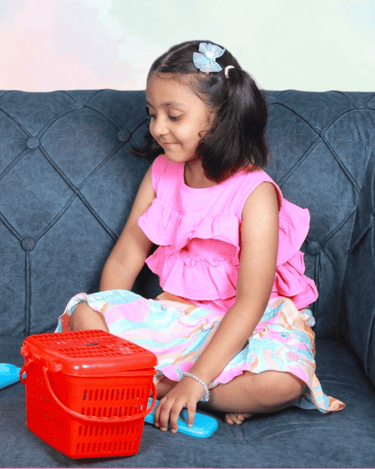 Cotton Skirt Top Set for Girls (Set of 2)