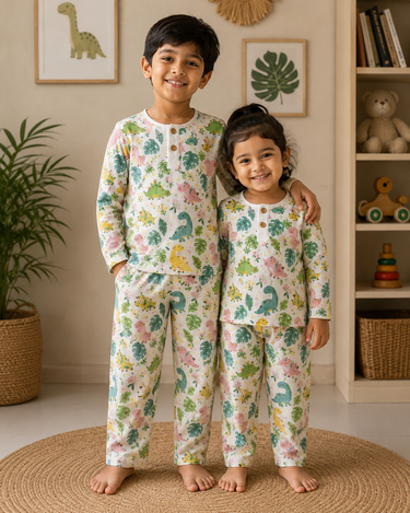 Muslin All Day Full Sleeve Co-ord Sets - Printed