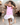 Soft Pink Muslin Peter Pan Collar Button Down Unicorn Dress for little girls