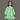 Cotton Flannel Plaid Dress for Girls – Layered Button Down with Snap Buttons in Light Green